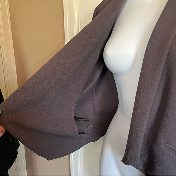 Maurice’s Dark Plum Open front Textured Blazer - Picture 5 of 9